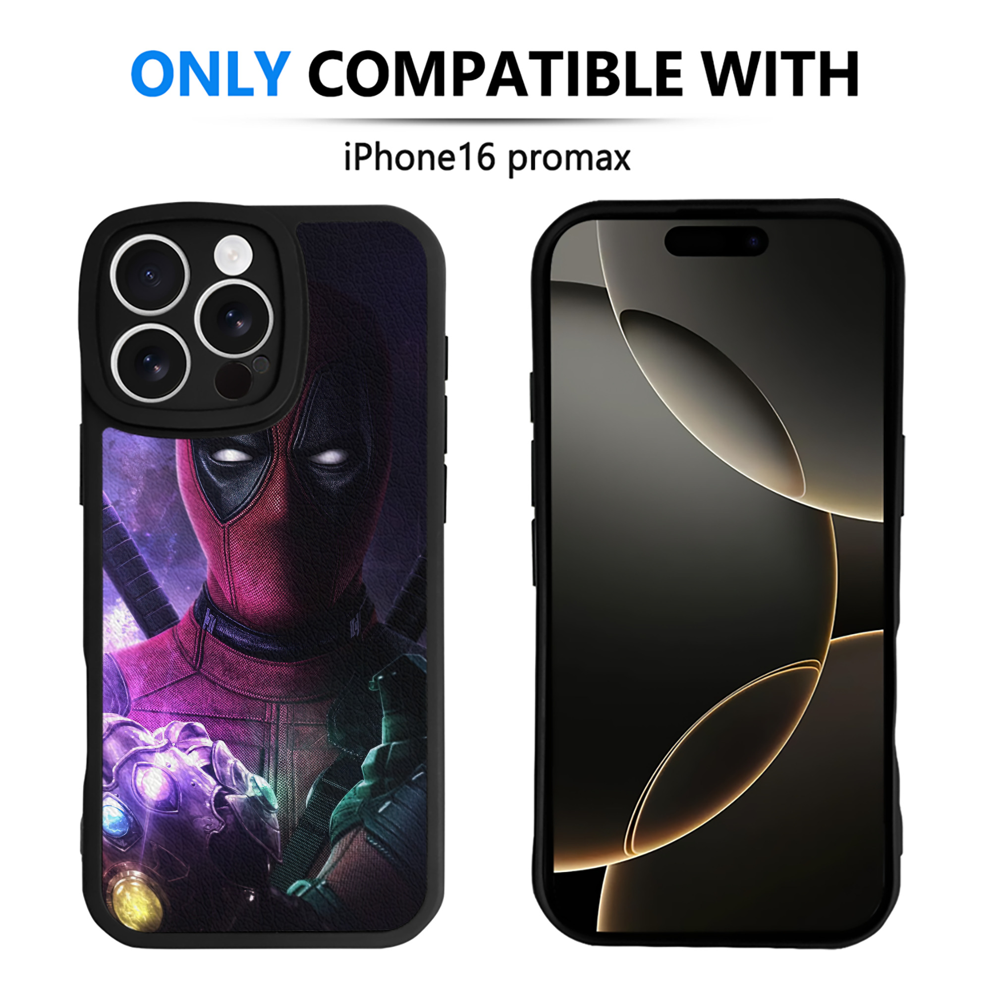 （画像用） Deadpool デッドプール 【iPhone 16シリーズ対応】シリコンスマホケース（レザー調） 材質：シリコン